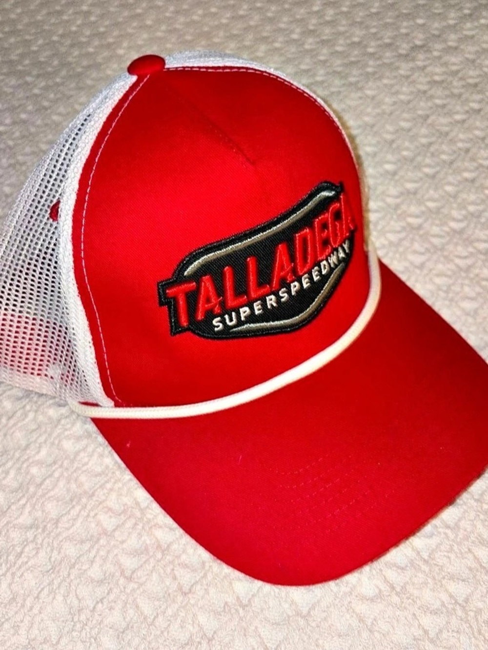 NASCAR Talladega Superspeedway Trucker Hat Red & White